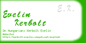 evelin kerbolt business card